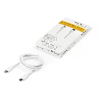 StarTech.com 3 foot (1m) Durable White USB-C to Lightning Cable - Heavy Duty Rugged Aramid Fiber USB Type A to Lightning Charger/Sync Power Cord - Apple MFi Certified iPad/iPhone 12, White, USB C, Lightning, 1 m, Male, Male