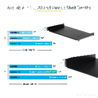 StarTech.com 1U Server Rack Shelf - Universal Rack Mount Cantilever Shelf for 19
