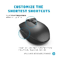 HP635Multi-DeviceWirelessMouse,Ambidextrous,RFWireless+Bluetooth,1200DPI,Black