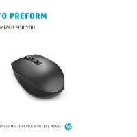 HP635Multi-DeviceWirelessMouse,Ambidextrous,RFWireless+Bluetooth,1200DPI,Black