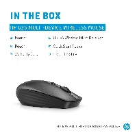 HP635Multi-DeviceWirelessMouse,Ambidextrous,RFWireless+Bluetooth,1200DPI,Black