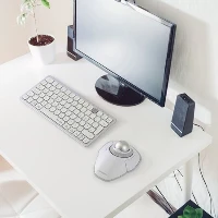 KENSINGTON Orbit Wireless Trackball with Scroll Ring - White Kensington Orbit Wireless Trackball with Scrol