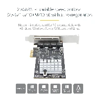 StarTech.com 4-Port 2.5Gbps NBASE-T PCIe Network Card, Intel I225-V Chip, Quad Port Computer Network Card, Multi-Gigabit NIC, PCI Express Server LAN Card, Desktop Ethernet Interface Card, PCI Express 2.0 (PR42GI-NETWORK-CARD) - Adattatore di rete - PCIe 2