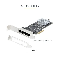 StarTech.com 4-Port 2.5Gbps NBASE-T PCIe Network Card, Intel I225-V Chip, Quad Port Computer Network Card, Multi-Gigabit NIC, PCI Express Server LAN Card, Desktop Ethernet Interface Card, PCI Express 2.0 (PR42GI-NETWORK-CARD) - Adattatore di rete - PCIe 2