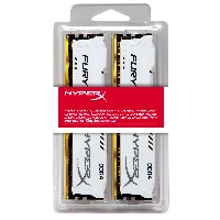 HyperX FURY - DDR4 - kit - 16 GB 2 x 8 GB - DIMM 288-PIN - 2400 MHz / PC4-19200 - CL15 - 1.2 V - senza buffer - non ECC - bianco