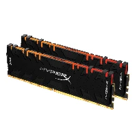 HyperX Predator RGB - DDR4 - kit - 32 GB 2 x 16 GB - DIMM 288-PIN - 3600 MHz / PC4-28800 - CL17 - 1.35 V - senza buffer - non ECC - nero