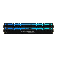 HyperX Predator RGB - DDR4 - kit - 32 GB 2 x 16 GB - DIMM 288-PIN - 3600 MHz / PC4-28800 - CL17 - 1.35 V - senza buffer - non ECC - nero