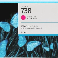 HP 738 300-ml Magenta DesignJet Ink Cartridge, High (XL) Yield, Magenta, 300 ml, 1 pc(s), Single pack