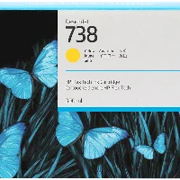 HP 738 300-ml Yellow DesignJet Ink Cartridge, High (XL) Yield, Yellow, 300 ml, 1 pc(s), Single pack