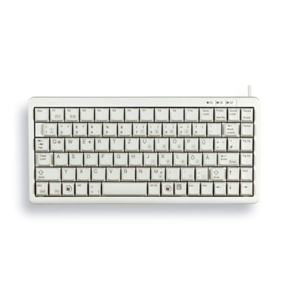 CHERRY G84-4100, Mini, Wired, USB, QWERTY, Grey