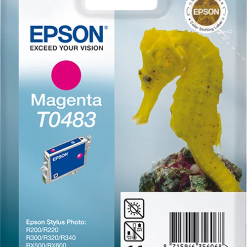 Epson Seahorse Singlepack Magenta T0483, Magenta, Pigment-based ink, 1 pc(s)