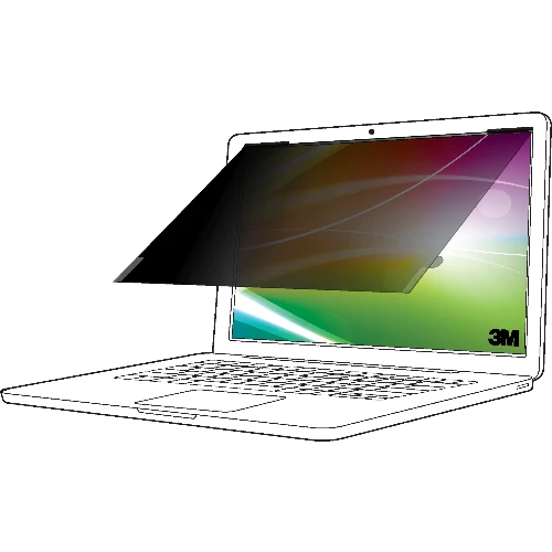3M Bright Screen Privacy Filter for 14in Laptop, 169, BP140W9B, 35.6 cm (14