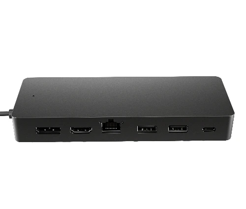 HP Universal USB-C Multiport Hub, Wired, USB 3.2 Gen 2 (3.1 Gen 2) Type-C, 10,100,1000 Mbit/s, Black, 4K Ultra HD, 60 Hz