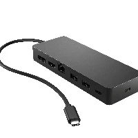 HP Universal USB-C Multiport Hub, Wired, USB 3.2 Gen 2 (3.1 Gen 2) Type-C, 10,100,1000 Mbit/s, Black, 4K Ultra HD, 60 Hz