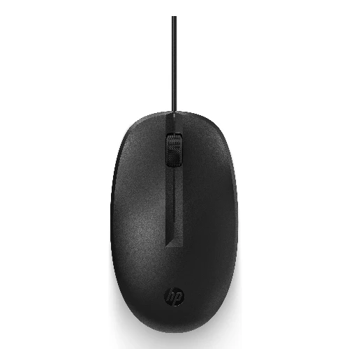 HP 125 Wired Mouse, Ambidextrous, Optical, USB Type-A, Black