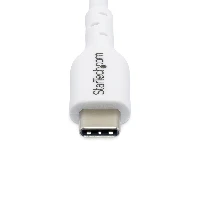 StarTech.com 2m (6.6ft) White USB-C Charging Cable, USB C Cable, USB 2.0 Type-C Laptop Charger Cord, 60W 3A Power Delivery, TPE Jacket, USB-C Data Transfer Cable, M/M, 2 m, USB C, USB C, USB 2.0, 0.48 Gbit/s, White