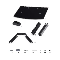 StarTech.com Dual Floating Wall-Mounted AV Shelves, Adjustable Height Shelf For Under TV, Organize A/V Equipment On Black Tempered Glass Shelves, Black, Glass, 7 kg, Aluminium, Plastic, Steel, Wall, 2 shelves