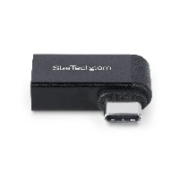 StarTech.com Right Angled USB-C to USB-A Adapter, USB 5Gbps, Compact USB-C Male to USB-A Female Adapter, Metal Housing, M/F, USB Type-C, USB Type-A, Black