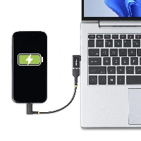 StarTech.com Right Angled USB-C to USB-A Adapter, USB 5Gbps, Compact USB-C Male to USB-A Female Adapter, Metal Housing, M/F, USB Type-C, USB Type-A, Black