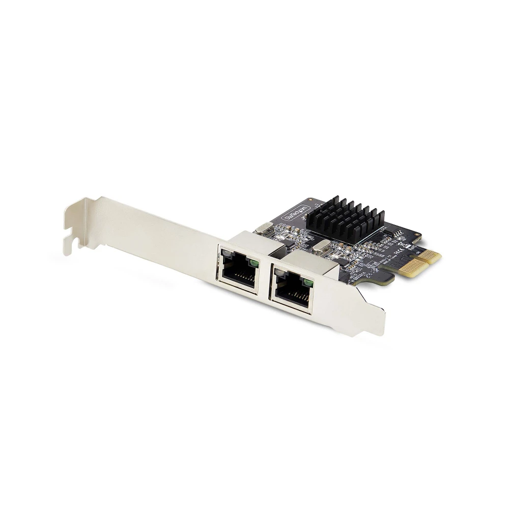 StarTech.com 2-Port Gigabit PCIe Network Adapter Card, 10/100/1000Mbps PCI Express NIC, Dual Realtek RTL8111H, Works with Windows and Linux, TAA Compliant, Internal, Wired, PCI Express, Ethernet, 1000 Mbit/s, Black
