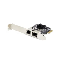 StarTech.com 2-Port Gigabit PCIe Network Adapter Card, 10/100/1000Mbps PCI Express NIC, Dual Realtek RTL8111H, Works with Windows and Linux, TAA Compliant, Internal, Wired, PCI Express, Ethernet, 1000 Mbit/s, Black