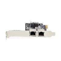 StarTech.com 2-Port Gigabit PCIe Network Adapter Card, 10/100/1000Mbps PCI Express NIC, Dual Realtek RTL8111H, Works with Windows and Linux, TAA Compliant, Internal, Wired, PCI Express, Ethernet, 1000 Mbit/s, Black