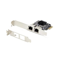 StarTech.com 2-Port Gigabit PCIe Network Adapter Card, 10/100/1000Mbps PCI Express NIC, Dual Realtek RTL8111H, Works with Windows and Linux, TAA Compliant, Internal, Wired, PCI Express, Ethernet, 1000 Mbit/s, Black