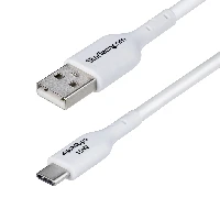 StarTech.com 3m (9.8ft) USB-A to USB-C Charging Cable, Charge & Sync, 3A, USB 2.0, TPE Jacket - White USB Charging Cord, 3 m, USB A, USB C, USB 2.0, 0.48 Gbit/s, White