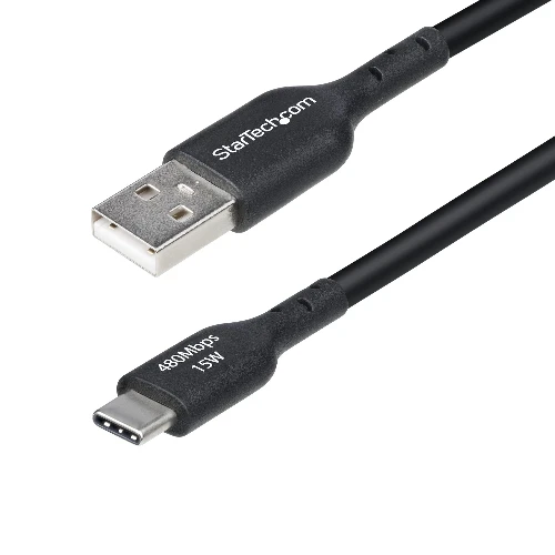 StarTech.com 4m (13ft) USB-A to USB-C Charging Cable, Charge & Sync, 3A, USB 2.0, TPE Jacket - Black USB Charging Cord, 4 m, USB A, USB C, USB 2.0, 0.48 Gbit/s, Black