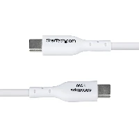 StarTech.com 6.6ft (2m) USB-A to USB-C Charging Cable, Charge & Sync, 3A, USB 2.0, TPE Jacket - White USB Charging Cord, 2 m, USB A, USB C, USB 2.0, 0.48 Gbit/s, White
