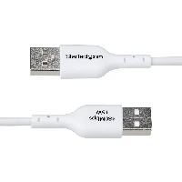 StarTech.com 3ft (1m) USB-A to USB-C Charging Cable, Charge & Sync, 3A, USB 2.0, TPE Jacket - White USB Charging Cord, 1 m, USB A, USB C, USB 2.0, 0.48 Gbit/s, White
