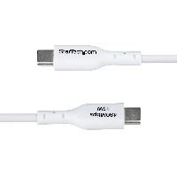 StarTech.com 3ft (1m) USB-A to USB-C Charging Cable, Charge & Sync, 3A, USB 2.0, TPE Jacket - White USB Charging Cord, 1 m, USB A, USB C, USB 2.0, 0.48 Gbit/s, White