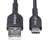 StarTech.com 3ft (1m) USB-A to USB-C Charging Cable, Charge & Sync, 3A, USB 2.0, TPE Jacket - Black USB Charging Cord, 1 m, USB A, USB C, USB 2.0, 0.48 Gbit/s, Black