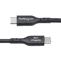 StarTech.com 3m (9.8ft) USB-A to USB-C Charging Cable, Charge & Sync, 3A, USB 2.0, TPE Jacket - Black USB Charging Cord, 3 m, USB A, USB C, USB 2.0, 0.48 Gbit/s, Black
