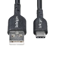 StarTech.com 3m (9.8ft) USB-A to USB-C Charging Cable, Charge & Sync, 3A, USB 2.0, TPE Jacket - Black USB Charging Cord, 3 m, USB A, USB C, USB 2.0, 0.48 Gbit/s, Black