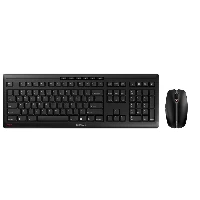CHERRY Stream Desktop, Full-size (100%), Wireless, RF Wireless, QWERTY, Black, Mouse included