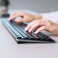CHERRY KW 9100 SLIM, Wireless, RF Wireless + Bluetooth, QWERTY, Black
