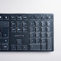 CHERRY KW 9100 SLIM, Wireless, RF Wireless + Bluetooth, QWERTY, Black