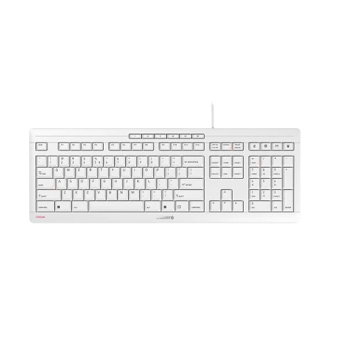 CHERRY STREAM, Full-size (100%), Wired, USB, Mechanical, QWERTY, White