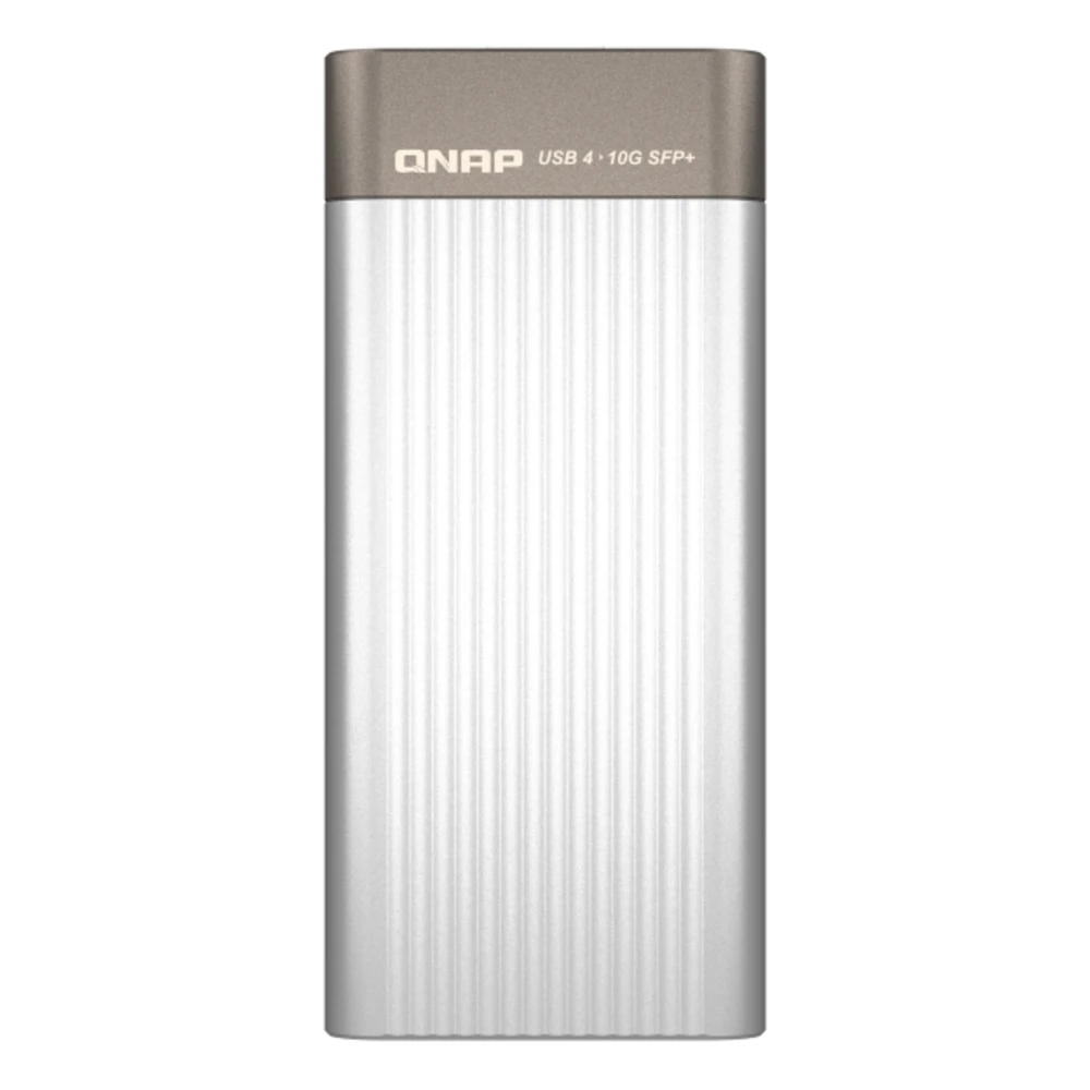 QNAP USB 4 Type-C to 1 x 10GbE SFP+Network A, Wired, USB Type-C, Ethernet, 10000 Mbit/s, Silver