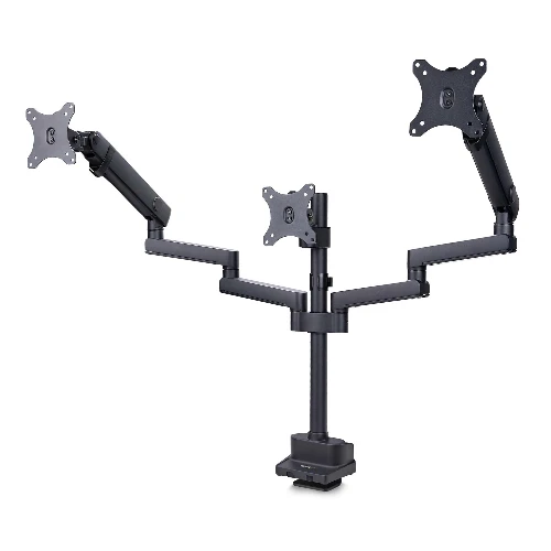 StarTech.com Triple Monitor Desk Mount For Up To Three 27in Screens, VESA 75x75/100x100, Tool-Less Arm Adjustments, C-Clamp/Grommet Mount, Spring-Assisted Arms, Clamp/Grommet, 21 kg, 68.6 cm (27