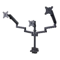 StarTech.com Triple Monitor Desk Mount For Up To Three 27in Screens, VESA 75x75/100x100, Tool-Less Arm Adjustments, C-Clamp/Grommet Mount, Spring-Assisted Arms, Clamp/Grommet, 21 kg, 68.6 cm (27