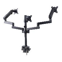 StarTech.com Triple Monitor Desk Mount For Up To Three 27in Screens, VESA 75x75/100x100, Tool-Less Arm Adjustments, C-Clamp/Grommet Mount, Spring-Assisted Arms, Clamp/Grommet, 21 kg, 68.6 cm (27
