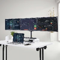 StarTech.com Triple Monitor Desk Mount For Up To Three 27in Screens, VESA 75x75/100x100, Tool-Less Arm Adjustments, C-Clamp/Grommet Mount, Spring-Assisted Arms, Clamp/Grommet, 21 kg, 68.6 cm (27