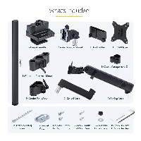 StarTech.com Triple Monitor Desk Mount For Up To Three 27in Screens, VESA 75x75/100x100, Tool-Less Arm Adjustments, C-Clamp/Grommet Mount, Spring-Assisted Arms, Clamp/Grommet, 21 kg, 68.6 cm (27