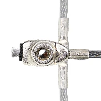 StarTech.com Slim Lock Noble Wedge Slot Compatible, 5ft (1.5m) Locking Cable, Desk Anti-Theft Security For Laptop/Notebook, Cut-Resistant Steel Cable, Keyed Lock, 2 m, Noble, Wedge, 2 Keys, Carbon steel, Black