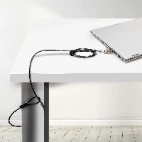 StarTech.com Slim Lock Noble Wedge Slot Compatible, 5ft (1.5m) Locking Cable, Desk Anti-Theft Security For Laptop/Notebook, Cut-Resistant Steel Cable, Keyed Lock, 2 m, Noble, Wedge, 2 Keys, Carbon steel, Black
