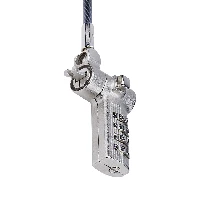 StarTech.com Universal Laptop Cable Lock 6.6ft (2m), Serialized Security Cable for Notebook, Compatible w/Noble Wedge/Nano/K-Slot Keyless Combination Cable, TAA, 2 m, Kensington, Nano, Noble, Wedge, Combination lock, Carbon steel, Plastic, Black, Silver