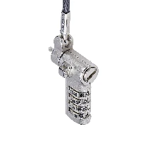 StarTech.com Universal Laptop Cable Lock 6.6ft (2m), Serialized Security Cable for Notebook, Compatible w/Noble Wedge/Nano/K-Slot Keyless Combination Cable, TAA, 2 m, Kensington, Nano, Noble, Wedge, Combination lock, Carbon steel, Plastic, Black, Silver