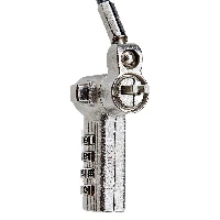 StarTech.com Universal Laptop Cable Lock 6.6ft (2m), Serialized Security Cable for Notebook, Compatible w/Noble Wedge/Nano/K-Slot Keyless Combination Cable, TAA, 2 m, Kensington, Nano, Noble, Wedge, Combination lock, Carbon steel, Plastic, Black, Silver